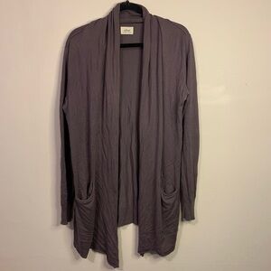 Wilfred Silk Cashmere Blend Purple Mauve Open Front Cardigan